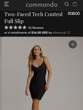 Commando Two-Faced Tech Control Full Slip - Black